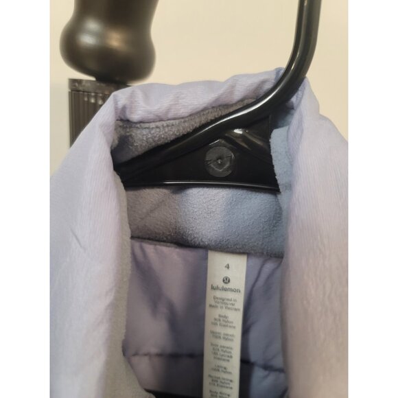 Lululemon Down For it All Lavender Sz 4 Puff Vest Goose Down Zip Pockets Luxury - Picture 3 of 4